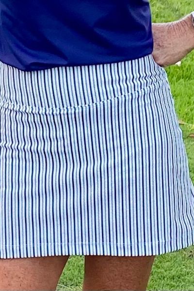 Seersucker Pleated Skort