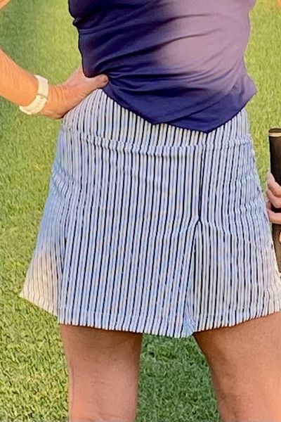 Seersucker Pleated Skort