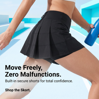 Basic Pleated Skort - Black